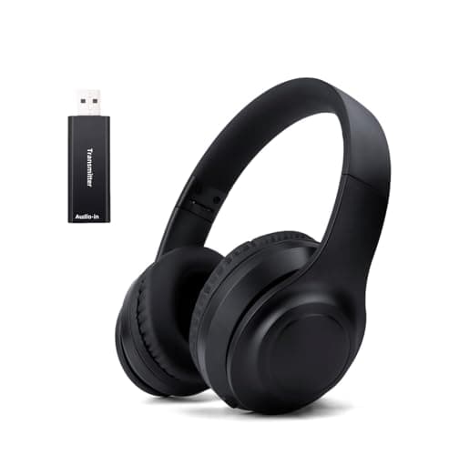 Image of TV Headphones Wireless for Seniors, Foldable Wireless Headphones with Active Noise Cooling, TV Headsets with Transmitters, Bluetooth 5.3, 35H Playtime, Hi-Fi Sound, Built-in Mic, Comfort Fit Earmuffs