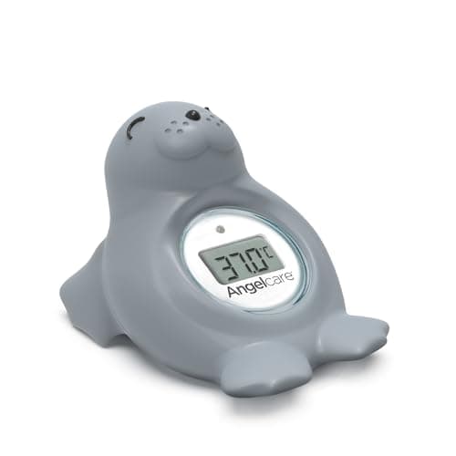 Image of Angelcare Happy Seal Baby Bath Room Thermometer, GREY