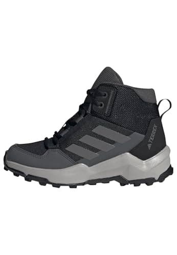 Image of adidas Unisex Kids Terrex AX4R MID Hiking Shoes, Core Black/Grey Four/Grey Six, 6 UK