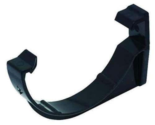 Image of FLOPLAST 112mm Half Round Fascia Gutter Bracket - Black - Bag of 5