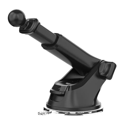 Image of YIANERM Windscreen Dashboard Window Car Mount Car Cradle Base Accessories Mount Used For Car Phone Holder Accessories Replacement Vehicle Suction Cup Mount With Universal 17mm Ball Connector (Black)