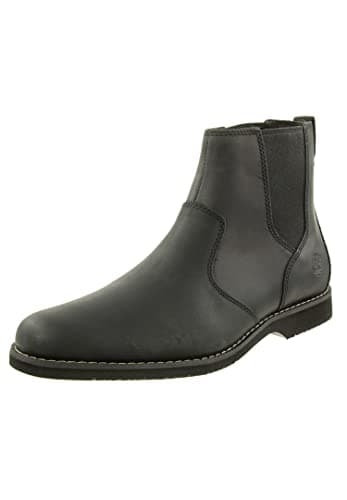 Image of Timberland Men's Woodhull Chelsea Basic Boots, Black Full Grain, 8 UK
