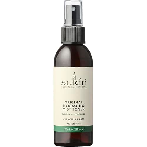 Image of Sukin Signature Hydrating Mist Toner 125ml - alcohol free with Chamomile & Rosewater; cruelty free & vegan friendly - soothes, purifies & cools tired skin.