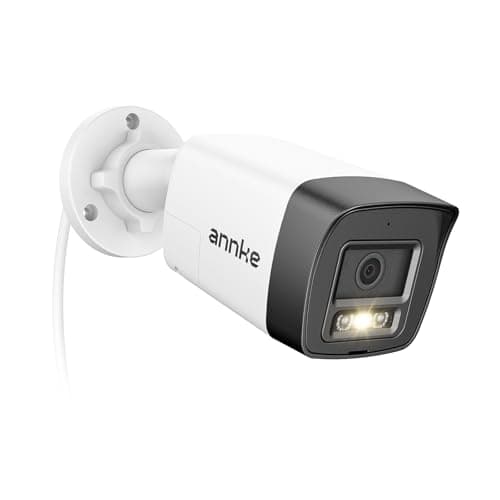 Image of ANNKE 3K PoE CCTV Camera Compatible with Alexa, Colour Night Vision, 2 Way Audio Outdoor Wired Security Camera, Smart Human/Vehicle Detection, IP67 Waterproof, 512GB MicroSD Slot