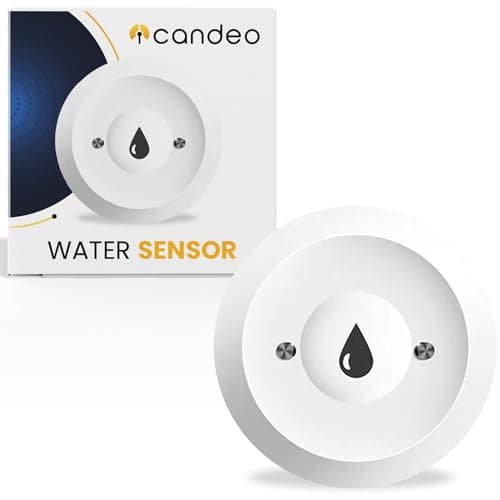 Image of Candeo Zigbee Water Sensor, White | Smart Leak Detector | Zigbee 3.0 Compatible with Home Assistant, zigbee2mqtt, Huibtat | IP66 Waterproof, Wide Temperature Range, Long Battery Life & Easy Setup