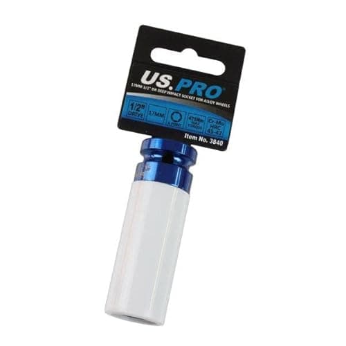 Image of US PRO Tools Single 1/2" Dr 17mm Deep Impact Alloy Wheel Socket 3840
