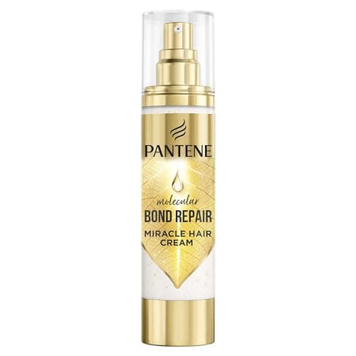 Image of Pantene Molecular Bond Repair Leave in Cream 90ml. Hair Treatment with Pro-V Concentrated Formula for All Types Of Damaged Hair. Nourishes, Strengthens And Soften Hair. Repairs Split Ends