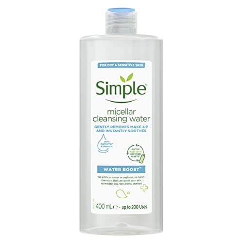 Image of Simple Water Boost Micellar Cleansing Water make-up remover Sensitive Skin facial skin care 6 x 400 ml