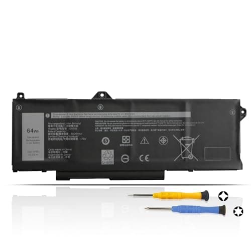 Image of K KYUER 64Wh GRT01 Laptop Battery for Dell Latitude 14 15 5421 5431 5521 5531 Precision 3470 3561 3571 3581 Mobile Workstation Alienware M17 R5 AMD Gaming Series 0P3TJ R05P0 05RGW VXD57 9JRV0 00P3TJ