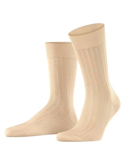 Image of FALKE Men's Milano M So Cotton Patterned 1 Pair Socks, Beige Sand 4320, 7-8