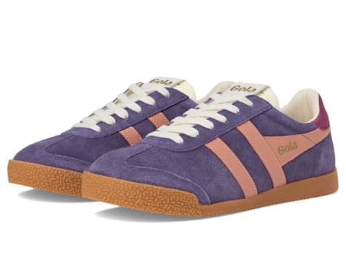 Image of Gola Elan Ladies Plum/Terracotta/Cerise Suede Lace Up Trainers