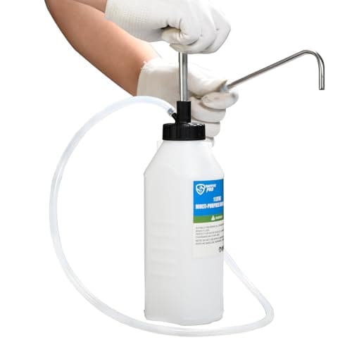 Image of 1 Litre Multi-Purpose Fluid Transfer Pump, Manual Oil Pump for Engine Oil Transmission Brake and Gear Oil Precise Dispensing in Tough Hard to Reach Areas, Cars Machinery Tools 1L Capacity