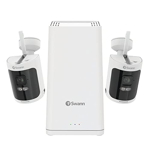 Image of Swann AllSecure650 Wi-Fi NVR Security System with 1TB HDD, 2 Camera 8 Channel, 2K HD wireless rechargeable battery camera CCTV, Indoor / Outdoor, Colour Night Vision, Heat & Motion Detection, 650KH2