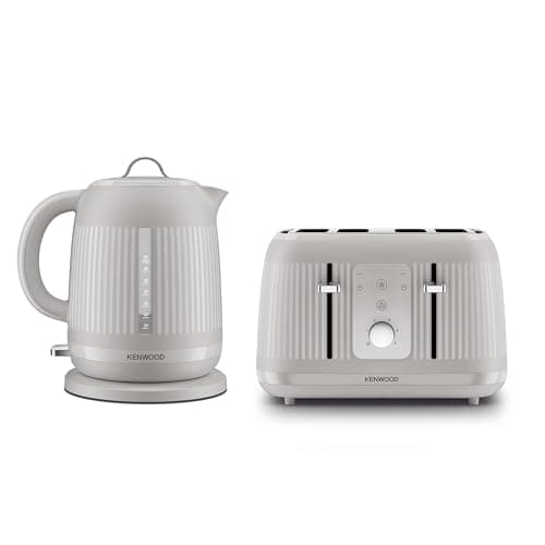 Image of Kenwood Dawn Electric Kettle With Kenwood Dawn Toaster, 4 Slot Toaster
