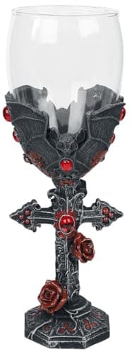 Image of Nemesis Now B4479N9 Carpe Noctem Goblet 20cm, Resin w. Stainless Steel, Black