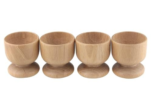 Image of Apollo T4523 Beech 4 Egg Cup Set, Natural Wood, 24x5.5x5.5
