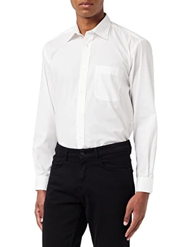 Image of Kustom Kit Men's Kk104 Business Shirt, White, 14.5"