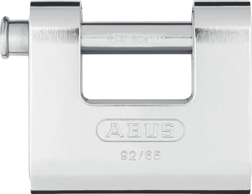 Image of ABUS Monobloc padlock 92/65 - Brass lock with steel casing - for vending machines, roller grilles and much more - with thick bolt - ABUS security level 7 - silver