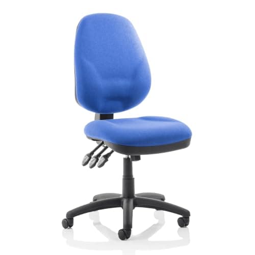 Image of Dynamic OP000038 Eclipse XL III Lever Task Operator Chair Without Arms - Blue None Matching Bespoke Colour Blue Fabric