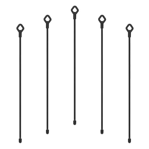 Image of PATIKIL Rubber Twist Ties, 12 Inch Silicone Reusable Twist Ties Heavy Duty Bendable for Bundling Holding, 5 Pcs, Black