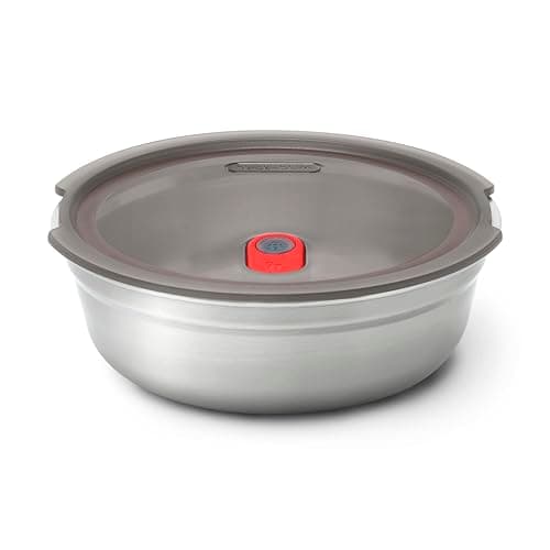 Image of BLACK + BLUM Lunch Bowl - Reusable Meal Prep Containers for Picnic & Camping - Microwavable Stainless Steel Lunch & Dinner Food Storage Box with Leak Proof Lid - Dishwasher & Oven Safe - 650ml