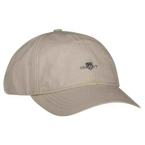 Image of GANT Unisex Shield Cotton Twill Baseball Cap, Putty, One Size
