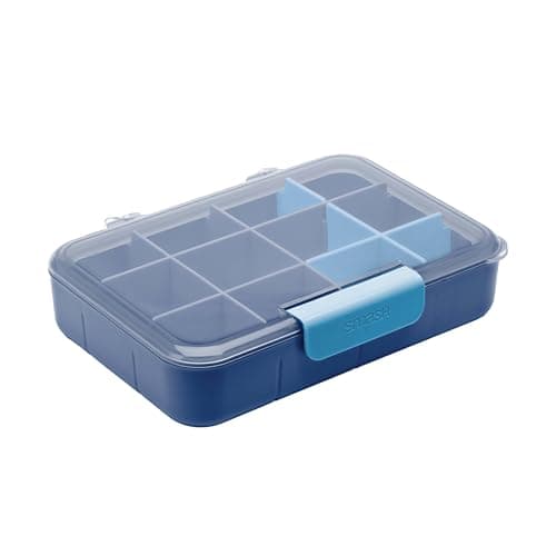 Image of Smash Bite Box Bento Lunch Box 1.4L / 47oz – 12 Compartment Kids Snack Box with Removable Dividers, Hinged Lid, Dishwasher, Microwave & Freezer Safe – School, Travel & Nursery