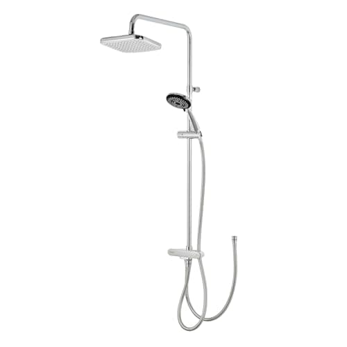 Image of Triton Showers | DuoSwitch® Shower Kit | SILVER | CHROME | Universal Shower Kit | Rainfall Shower Head | Shower Hose and Head | Shower Accessories | Shower Rail | Works with Electric and Mixer Showers