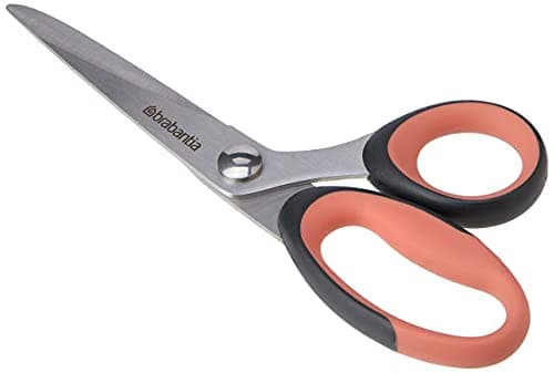 Image of Brabantia Tasty+ Kitchen Scissors - Terracotta Pink - Ergonomic Comfortable Non-Slip Handle - Anti-Rust - Extra-Strong Sharp Steel Blade - L21.4 x W9.1 x H1.3 cm