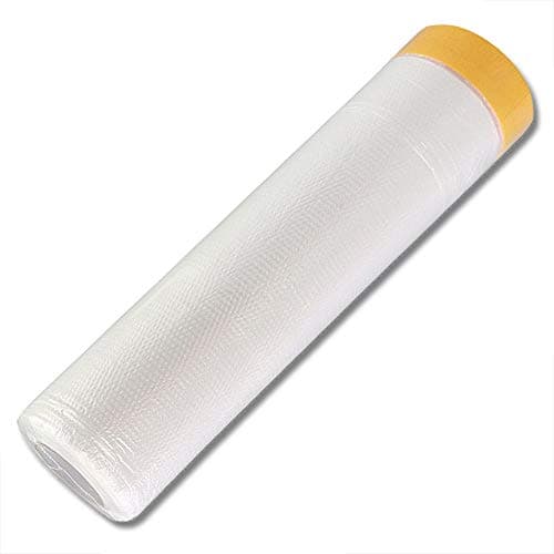 Image of Sinzau Dust Sheet Roll for Furniture: Cover Surface 9.84 × 82 feet Painting Masking Film for House Renovate Spray Painting - for Floor Wall Cabinets Carpet Sofa Car
