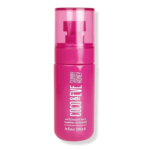 Image of Coco & Eve Antioxidant Face Tanning Micromist. Sunless Self Tanning Face Mist with Antioxidants to Boost Hydration. Quick, Flawless, Streak Free Face Tan. (2.54 fl oz) / (75ml)
