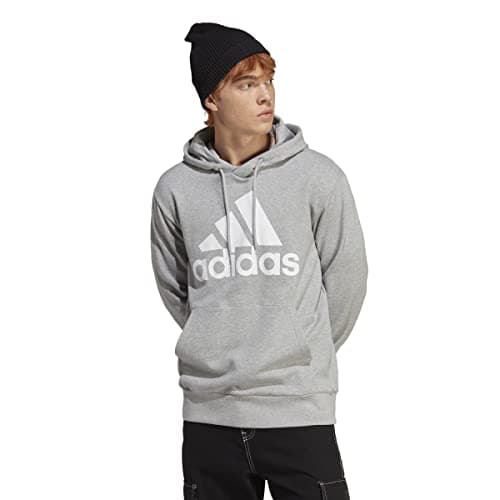 Image of adidas Men's Essentials French Terry Big Logo Hoodie, Medium Grey Heather, M