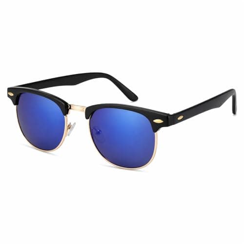 Image of ASVP Shop Designer Sunglasses Men Women Horn Rimmed Classic Retro Vintage Style Sunglasses Full UV400 Protection