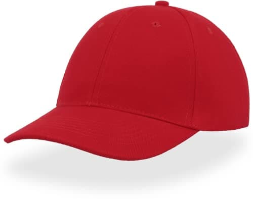 Image of COOZO Unisex Liberty Six Buckle Brushed Cotton 6 Panel Cap - Red - One Size