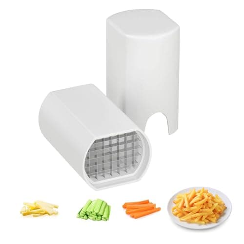 Image of Potato Chipper Chip Cutter - ShiningUU Stainless Steel Manual Multi-Vegetable Slicer for French Fries | Easy to Clean Kitchen Tool for Potatoes, Onions & Cabbage