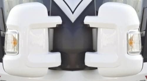 Image of Fit Fiat Ducato Peugeot Boxer Citroen Relay 2006-2024 Vauxhall Movano 2019-2025 Short Arm Wing Mirror Cover Protector Pair L+R White (Peugeot Boxer 2006-2024, Fits Only Short Arm Covers)