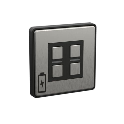 Image of Lightwave Wire-Free Scene Selector (4 Button) Stainless Steel - Battery Powered, Multi-Press Built-In