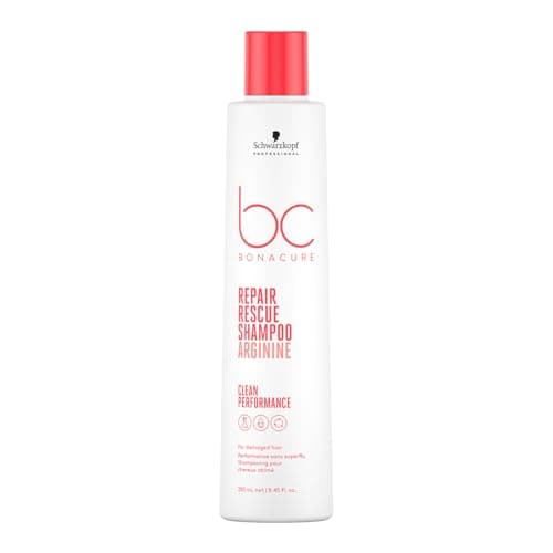 Image of Schwarzkopf Professional Bonacure Repair Rescue Shampoo For Damaged Hair Vegan Care Complex Arginine Cell Equalizer Technology Moisturizing Restoring Inner Hair Strength Sulphate Free 250 ml