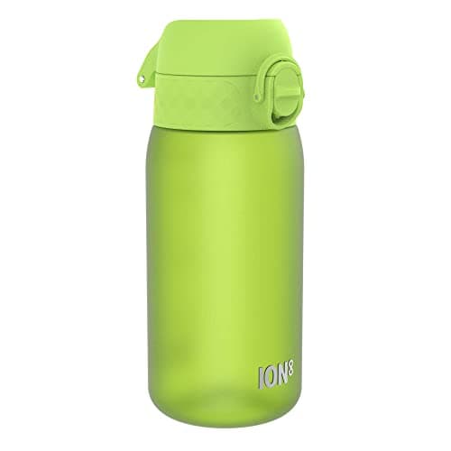 Image of Ion8 Kids Water Bottle, 350 ml/12 oz, Leak Proof, Easy to Open, Secure Lock, Dishwasher Safe, BPA Free, Carry Handle, Hygienic Flip Cover, Easy Clean, Odour Free, Carbon Neutral, Green