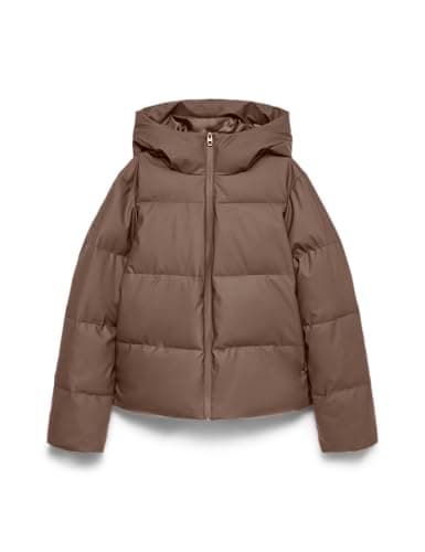 Image of VERO Moda Vmgretaanna Noos Vmgretaanna Women's Short Coated Jacket Noos (Pack of 1), Brown Lentil, x_l