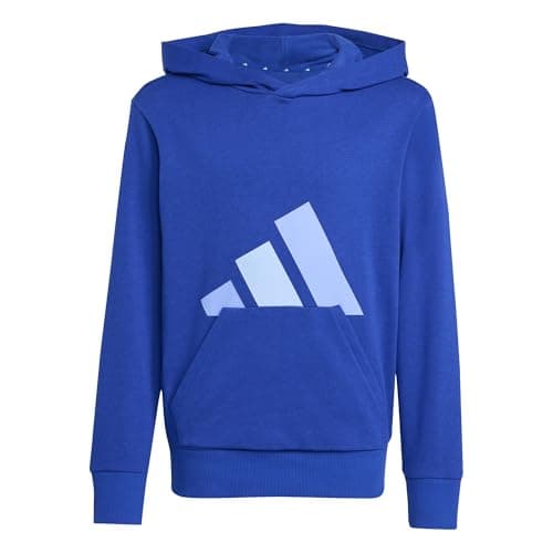 Image of adidas Unisex Kids ESSENTIALS BIG LOGO HOODIE, team royal blue/blue fusion/glow blue, 9-10 Years