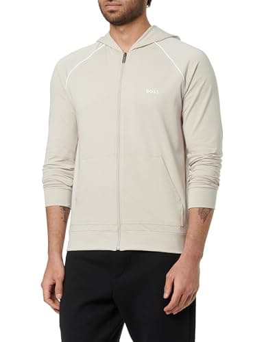 Image of BOSS Men's Loungewear Jacket, Open Grey 075, L
