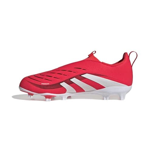 Image of adidas Unisex League Laceless Firm Ground/Multi Ground Football Boots Kids, Lucid Red/Cloud White/Core Black, 10 UK Child