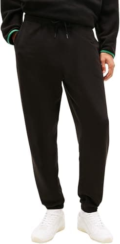 Image of Tommy Jeans Men's TJM Reg Linear Sweatpant DM0DM23014, Black (Black), L