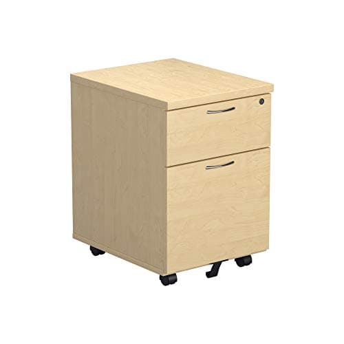Image of Office Hippo 2 Drawer Mobile Pedestal, Wood, Maple