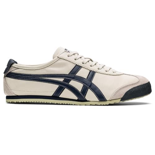 Image of Onitsuka Tiger Mexico 66 Unisex (Birch/Peacoat, UK Footwear Size System, Adult, Men, Numeric, Medium, 8.5)