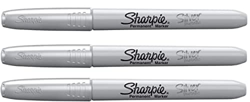 Image of Sharpie permanent Marker | Metallic Silver | Pack 3 count
