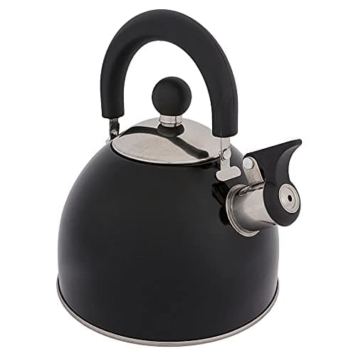 Image of Highlander Deluxe Whistling Kettle ― Stainless Steel, 2L Capacity ― Great for Camping ― Available in Orange and Black