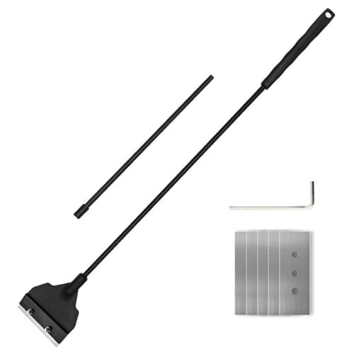 Image of Gelishan Long Ergonomic Handle Steel Algae Scrapers 65cm Fish Tank Cleaner Maintenance Scraper Right Angle Aquarium Gravel with 5 Replacement Blades for Fish Tank
