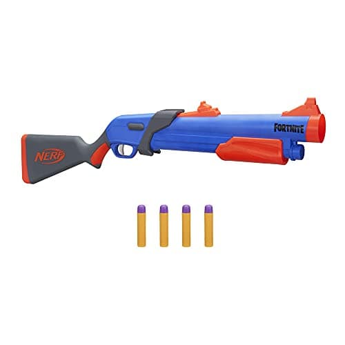 Image of Nerf Fortnite Pump SG Blaster Pump Action Mega Dart Blasting Breech Load 4 For Youth, Teens, Adults, Multicolor, Big